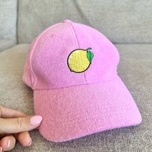 🍋Terry cloth Lemon Pink Baseball Hat